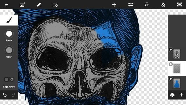PS Touch / How To Fast Colouring With Photoshop Touch For Android Skull Vapor смотреть онлайн