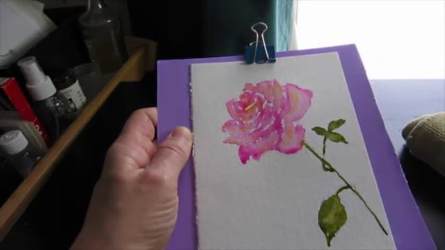 Watercolor Painting Tutorial: A Five-Minute Rose смотреть онлайн