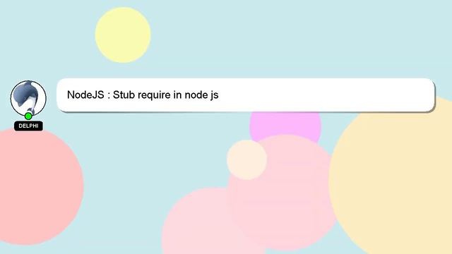 NodeJS : Stub require in node js смотреть онлайн