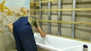 Отделка ванной.В частном доме. часть 2.пластиковые панели