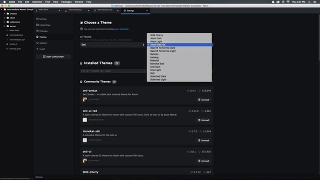 Atom Editor Tutorials #20 - Seti UI Theme смотреть онлайн