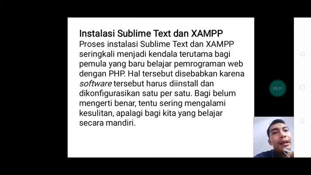 Pemograman Web Pertemuan 1 "Sublime Text dan XAMPP" смотреть онлайн