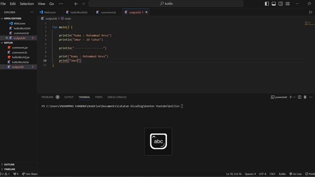 3. Belajar Kotlin: Output смотреть онлайн