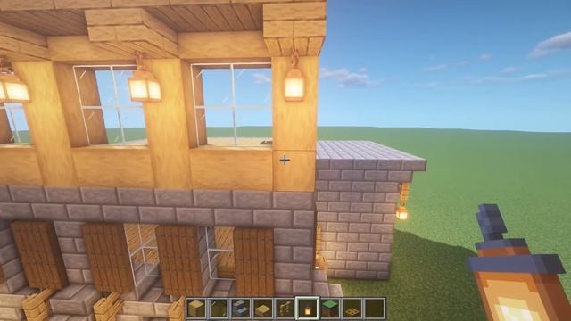 Minecraft : Log&Stone House Tutorial ｜How to Build in Minecraft (#68) смотреть онлайн