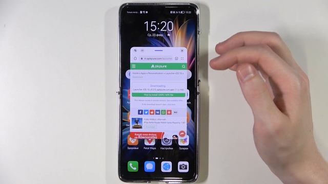 Huawei P50 Pocket | Как разделить экран на Huawei P50 Pocket ? Вход в режим МНОГОЗАДАЧНОСТИ смотреть онлайн