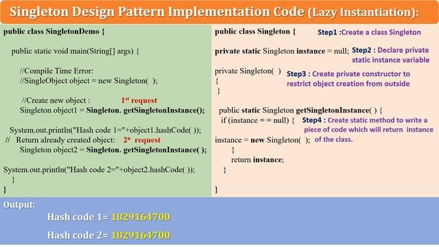 Singleton Design Pattern || Singleton Pattern Implementation in Java смотреть онлайн