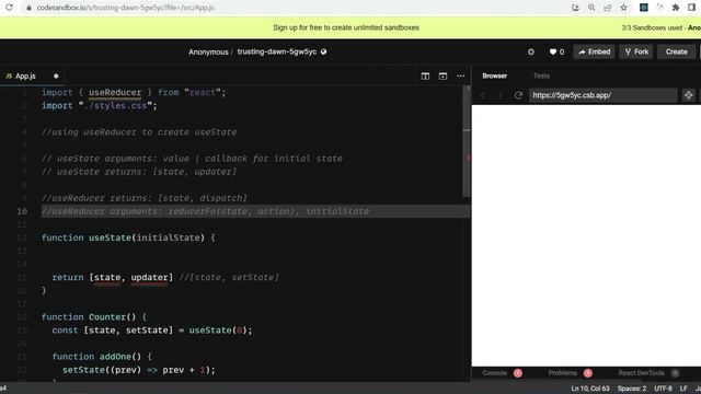 Собеседование Реакт, пишем свой useState хук 3/10 смотреть онлайн