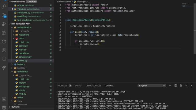 User Registration (Email/Password). Django Rest Framework complete tutorial.#6 смотреть онлайн