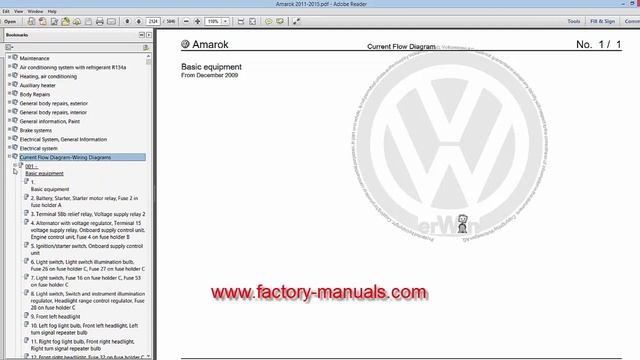 Volkswagen Amarok 2011 2012 2013 2014 2015 repair manual смотреть онлайн