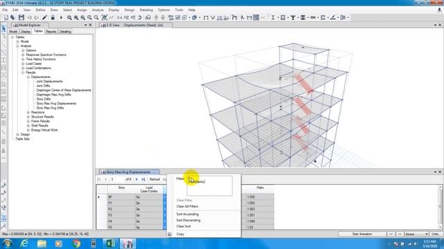 Etabs Full Tutorials for beginners | Check Storey Displacement using Excel In Etabs | Lec 25 смотреть онлайн