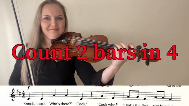 Lesson 47 No. 43 "Knock-Knock!" Fiddle Time Joggers/Violin Lessons for Beginners Play Along Tutoria смотреть онлайн