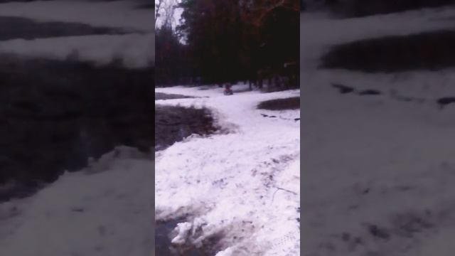 Honda trx 90 snow and mudding.