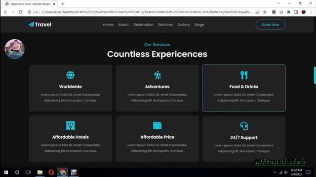 Responsive Tour _ Travel Agency Website Design - HTML, CSS, SASS, JAVASCRIPT смотреть онлайн