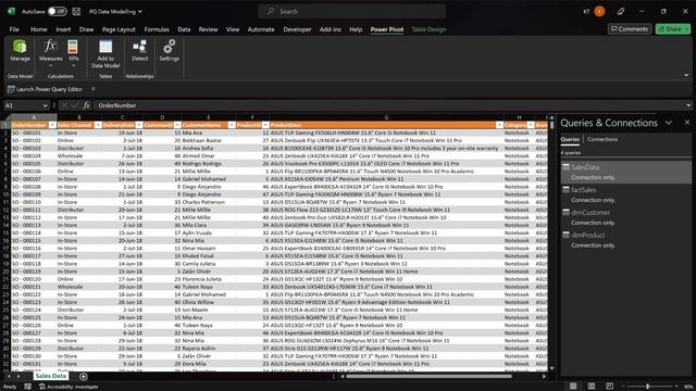 Power Query & Power Pivot Excel | Query Optimisation - Turn flat file into Star Schema Data Model смотреть онлайн