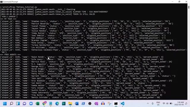 Adding and Dropping Players using Yahoo Fantasy Sports API Python Package смотреть онлайн