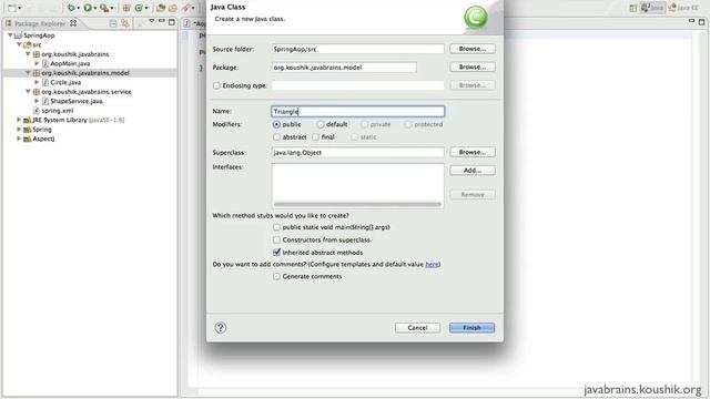 Spring Tutorial 26 - Writing Our First Aspect Part 1 смотреть онлайн