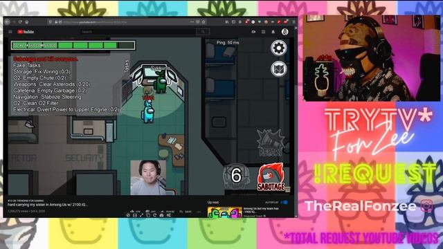 IMPostOR first REACT Disguised Toast hard carrying my sister in Among Us w/ 2100 IQ... смотреть онлайн
