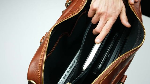 City Large Leather Laptop Bag — Men's Computer Bag by Von Baer review — fits up to a 17 inch laptop смотреть онлайн