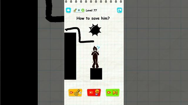 ? Draw Two Save: Save the man Level 77 | Android Gameplay Walkthrough Full Game #Shorts смотреть онлайн