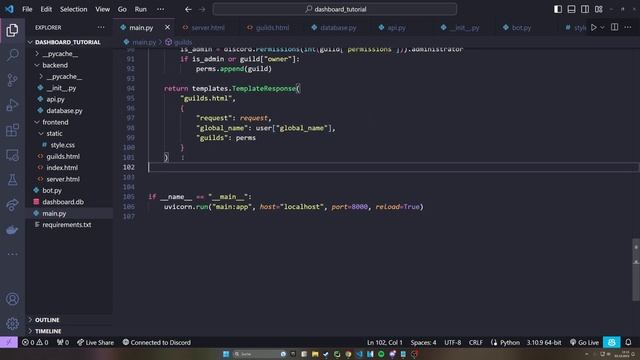 Discord Bot Dashboard Tutorial (Python/FastAPI) | Part 4: Guilds смотреть онлайн