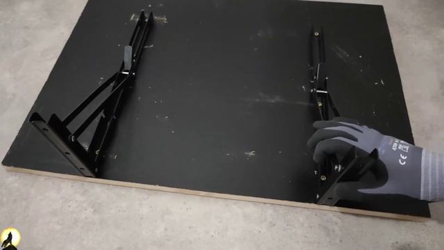 Wall-mounted folding table. Настенный складной стол. смотреть онлайн