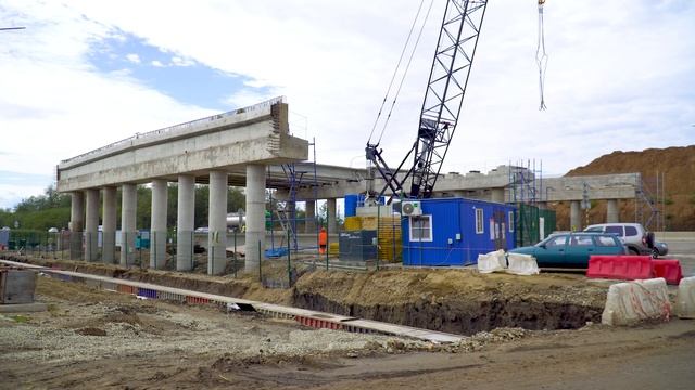 АО «Донаэродорстрой» продолжает возводить искусственные сооружения на ДЗОК собственными силами. смотреть онлайн