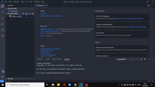 Hello World | Tutorial Node Js Bahasa Indonesia смотреть онлайн