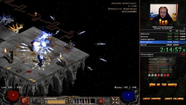 Diablo 2 LoD Any% Hell HC Sorc Speedrun - 4:26:01
