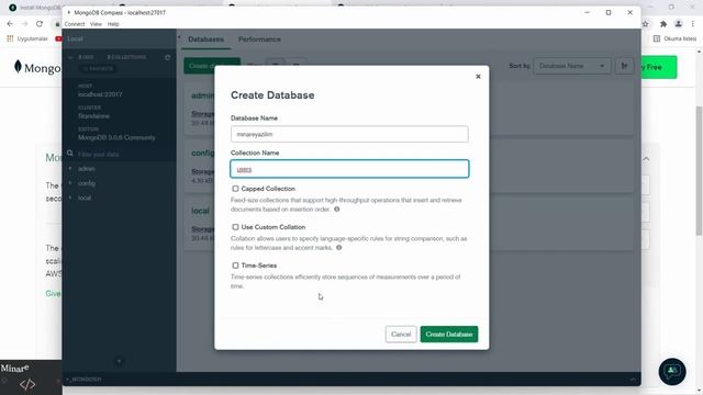 MongoDb İndirme ve Kurulum Ayarları смотреть онлайн