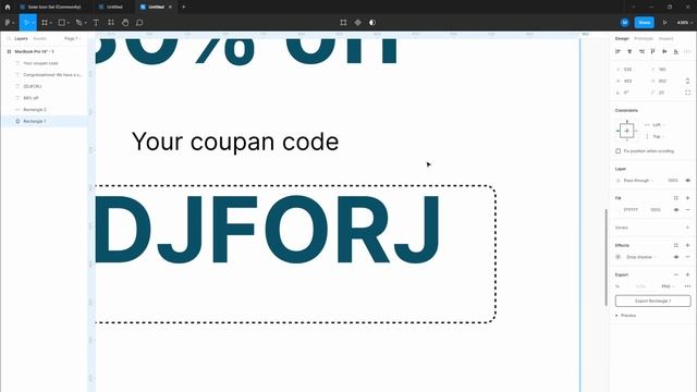Coupon Code Design In Figma - #DailyChallenge #6