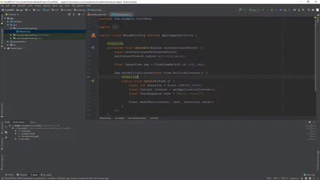 Toast message en Java, android studio смотреть онлайн