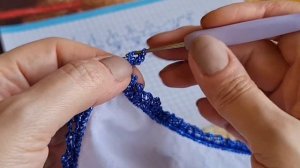 Обвязка платочка 1 - вязание крючком