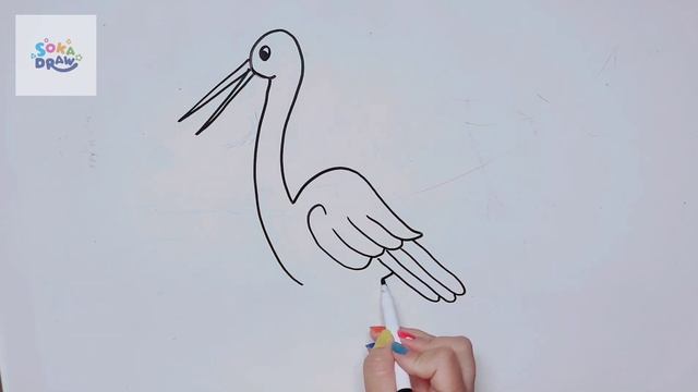 How to draw a crane bird смотреть онлайн