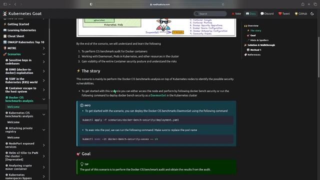 Kubernetes Goat - Docker CIS benchmarks analysis смотреть онлайн