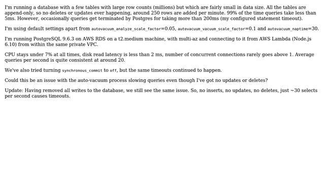 Databases: Postgres occasionally slow to query смотреть онлайн