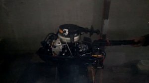 Электрозапуск лодочного мотора Gladiator 9.8 2т,  New.  Проверка на 7амперном АКБ