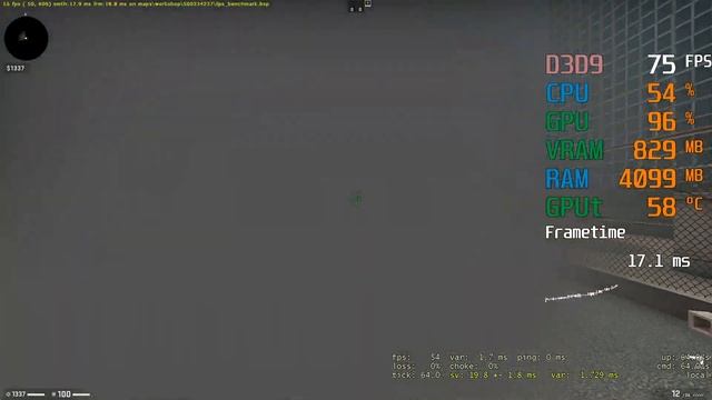 GeForce GTX 1650 -- AMD Ryzen 3 1300X [~ 2200G ~] -- CSGO uLLeticaL Benchmark смотреть онлайн