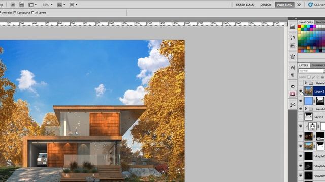 Photoshop for Architectural Visualization: Use V-Ray Zdepth Channel For Depth of Field and Fog смотреть онлайн