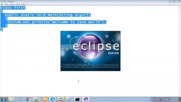 First Java Program Execution Steps