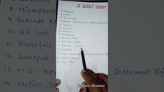 #15 Input Devices Name | input device name in English | #education  @ComputerAdventureofficial  смотреть онлайн