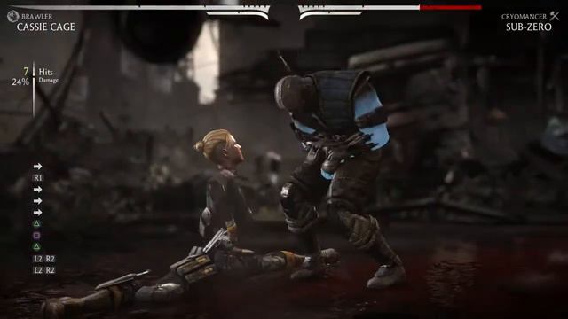 Mortal Kombat X Cassie Cage X-ray combo смотреть онлайн