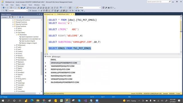 DAY20 STRING FUNCTIONS IN SQL SERVER||CHARINDEX||SUBSTRING смотреть онлайн