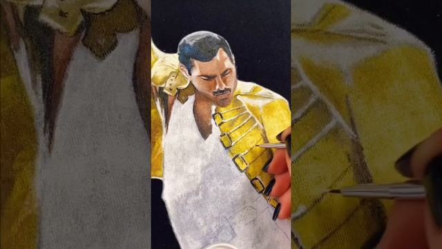 Рисую на футболке акрилом Freddie Mercury смотреть онлайн
