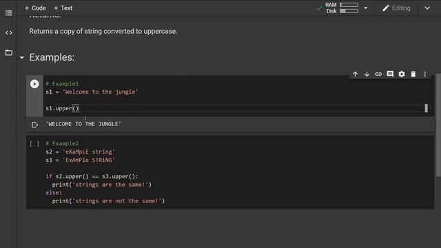 Python upper() string method смотреть онлайн
