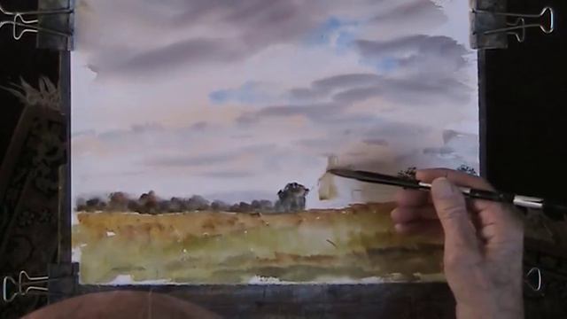How to paint simple Norfolk farm buildings in watercolour смотреть онлайн