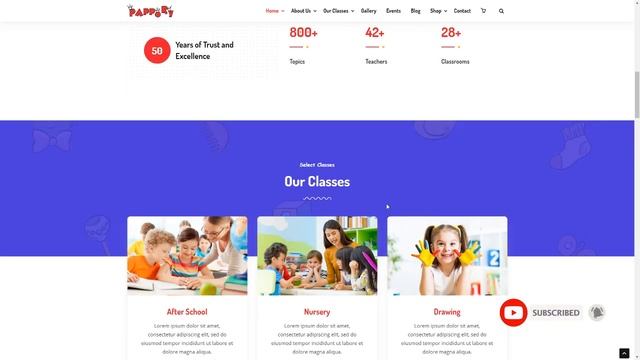 Pappory - Children Kindergarten WordPress Theme Carter Caligula смотреть онлайн