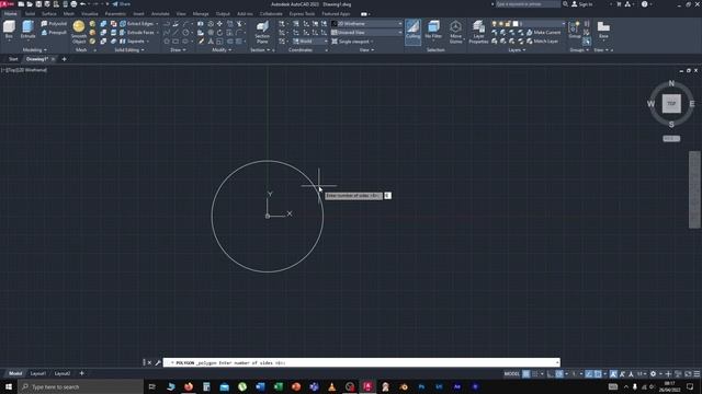 AutoCAD 2023 - Polygon Command смотреть онлайн