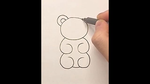 Как нарисовать МИШКУ за 1 минуту смотреть онлайн