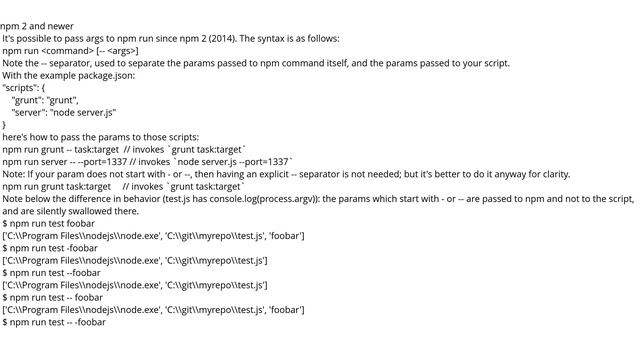 Sending command line arguments to npm script смотреть онлайн
