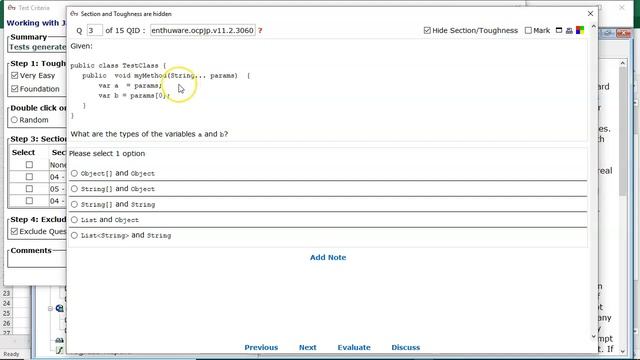 Local variable type inference on a varargs parameter. (enthuware.ocpjp.v11.2.3060) смотреть онлайн